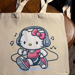 Hello Kitty Tote Bag with Headphones